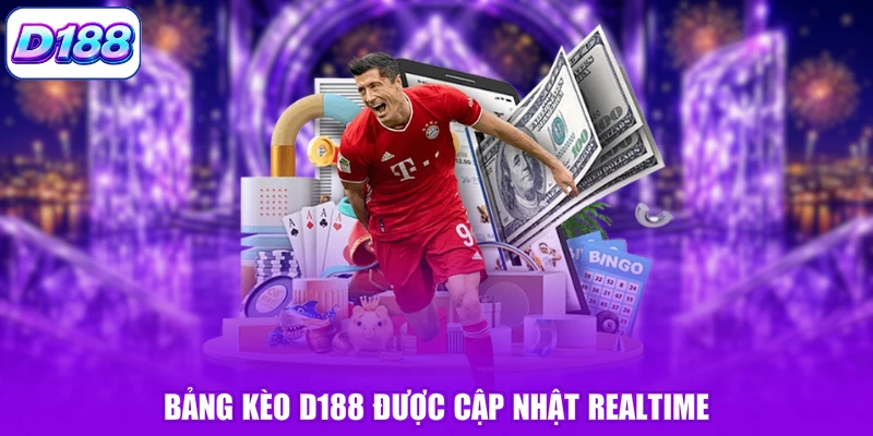 Bảng kèo D188 được cập nhật realtime