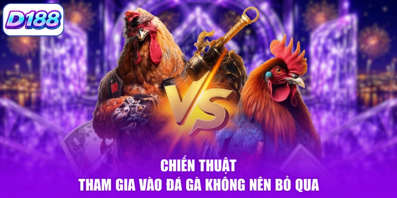 Chiến thuật tham gia vào đá gà không nên bỏ qua
