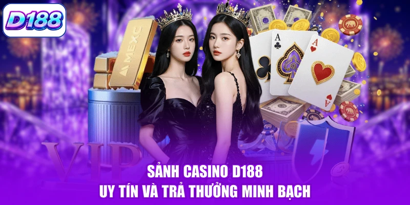 Sảnh casino D188 uy tín và trả thưởng minh bạch