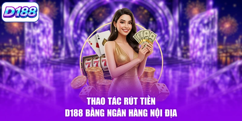 Thao tác rút tiền D188 bằng ngân hàng nội địa